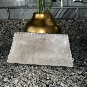 Studio Caleidoscope Mini Suede Leather Metallic Clutch